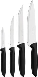 Tramontina JOGO FACAS INOX 4PC PLENUS PRE, Preto