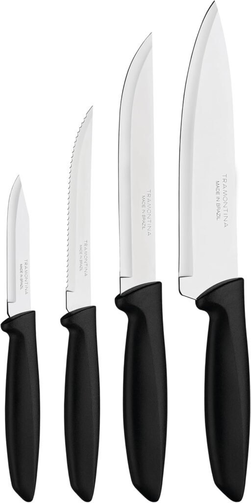 Tramontina JOGO FACAS INOX 4PC PLENUS PRE, Preto