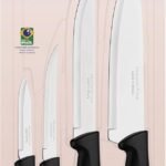 Tramontina JOGO FACAS INOX 4PC PLENUS PRE, Preto