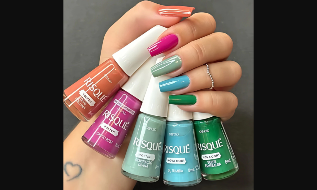 Kit 5 Esmaltes Risque Coleção Nova Cor e Voltei Esmalte Atacado