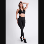 Conjunto Academia Top Fitness e Legging Cintura Alta Zero Transparência Suplex Strep Original