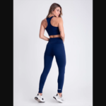 Conjunto Academia Top Fitness e Legging Cintura Alta Zero Transparência Suplex Strep Original