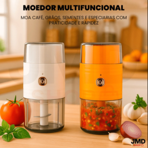 Processador Moedor De Grãos Café Picador De Alimentos Triturador De Carnes Kit 2 em 1 Recarregável