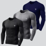 Kit 3 Camisetas Térmicas Masculina Segunda Pele Camisa Uv50