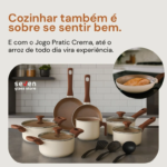 Jogo De Panelas Cerâmico Antiaderente Indução 10 Peças