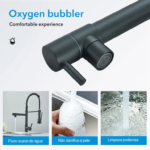 Torneira Cozinha Gourmet Inox Flexivel Para Monocomando Bifuncional Torneiras De Pia Retráteis Com Spray Extensor