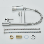 Torneira Cozinha Gourmet Inox Flexivel Para Monocomando Bifuncional Torneiras De Pia Retráteis Com Spray Extensor