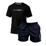 Kit Camiseta Unissex Casual Algodão Básica Premium Estilo + Short Tactel Piscina Corrida Mauricinho