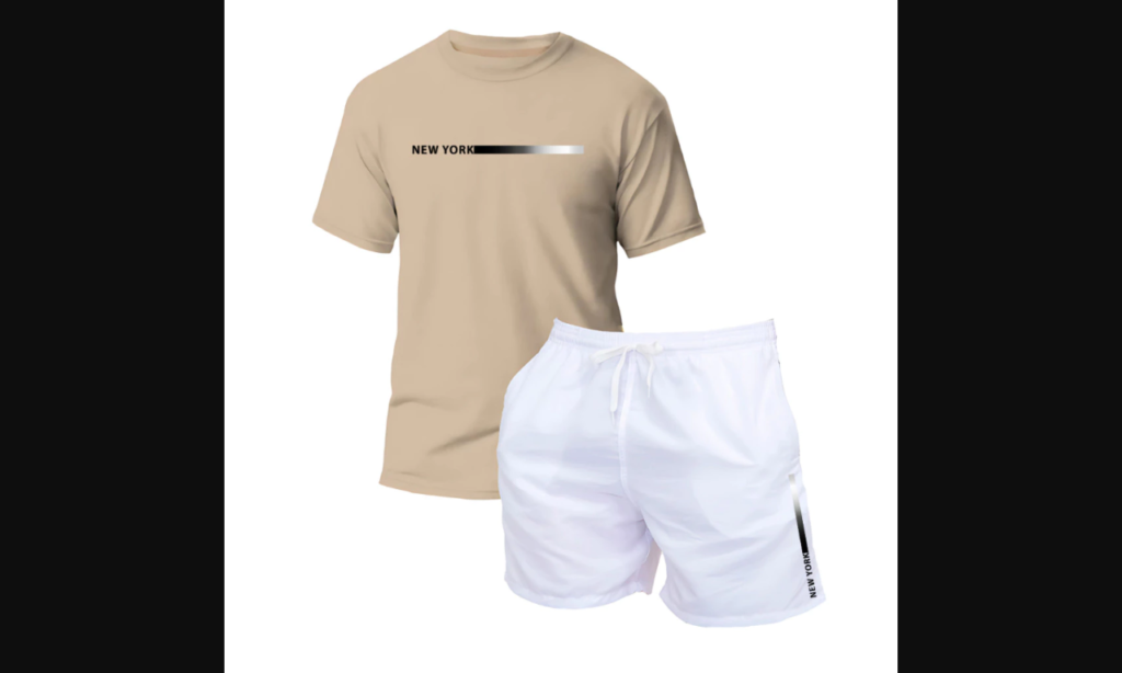 Kit Camiseta Unissex Casual Algodão Básica Premium Estilo + Short Tactel Piscina Corrida Mauricinho