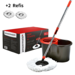 360 ° Balde De Esfregão Giratório Multiuso Ajustável-Com 2 Recargas-Centrífugo Rodas E Rodo De Alça 100 % original