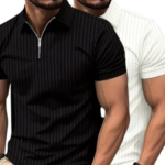 Kit 2 Camisetas Polo Manga Curta Ziper Masculina Canelada