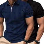 Kit 2 Camisetas Polo Manga Curta Ziper Masculina Canelada