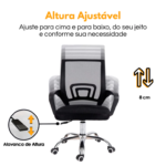 Cadeira De Escritorio Home Office Giratoria Com Tela Mesh