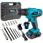 Furadeira Parafusadeira Sem Fio De 10mm Philco Ppf12m 12v + Acessório 110v/220v