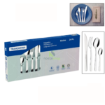 Faqueiro Tramontina Búzios cem Aço Inox com Detalhe 24 Peças