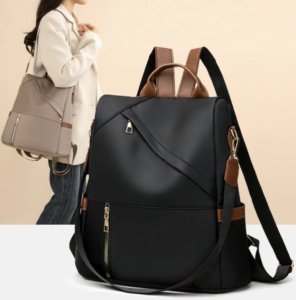 Bolsa feminina à prova d’água e antifurto ideal para escola trabalho e viagens