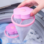 Kit 2 Filtro Coletor de Pelos Fiapos e Cabelos Para Máquina Lavar Roupa Saco Flutuante Resíduos de Lavagem Reutilizável