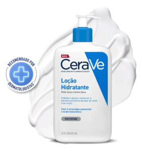 Loção Hidratante Corporal Sem Perfume, com Ceramidas Essenciais e Ácido Hialurônico, Textura Fluida CeraVe 473ml