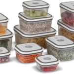 Potes Herméticos Electrolux de Plástico Cinza Retangular com 12 Unidades