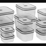 Potes Herméticos Electrolux de Plástico Cinza Retangular com 12 Unidades