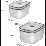 Potes Herméticos Electrolux de Plástico Cinza Retangular com 12 Unidades