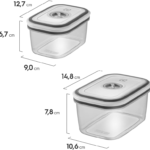 Potes Herméticos Electrolux de Plástico Cinza Retangular com 12 Unidades