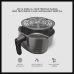 Fritadeira Elétrica Air Fryer WAP WAFF2-C Family 4 Litros Antiaderente Cinza