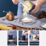 Pequeno Moedor Elétrico De Grãos Café De Aço Inoxidável Ervas Para Cozinha