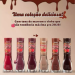 Kit 15 Esmaltes Dailus Preferidos – Atacado – Tons Vermelho Escuros e Nude Lançamentos