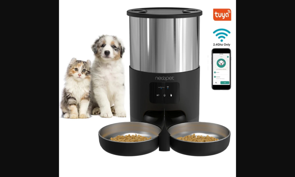 Newpet Alimentador Automático 5L WiFi + APP Controle Remoto Para Cães De Gatos Inteligente -Bivolt