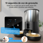 Newpet Alimentador Automático 5L WiFi + APP Controle Remoto Para Cães De Gatos Inteligente -Bivolt