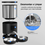 Newpet Alimentador Automático 5L WiFi + APP Controle Remoto Para Cães De Gatos Inteligente -Bivolt