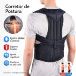 Corretor Postura Cinta Postural Para Coluna Corrigir Postura Protetor Lombar Corretor