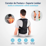 Corretor Postura Cinta Postural Para Coluna Corrigir Postura Protetor Lombar Corretor