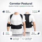 Corretor Postura Cinta Postural Para Coluna Corrigir Postura Protetor Lombar Corretor