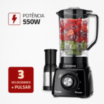 Liquidificador 3 velocidades Turbo Power preto – L-99FB – Mondial