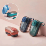 Escova de Limpeza Lavar Roupas sapato Louças Tênis Estofado C/ Recipiente Dispenser P/ Sabão Detergente