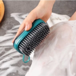 Escova de Limpeza Lavar Roupas sapato Louças Tênis Estofado C/ Recipiente Dispenser P/ Sabão Detergente