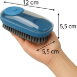 Escova de Limpeza Lavar Roupas sapato Louças Tênis Estofado C/ Recipiente Dispenser P/ Sabão Detergente