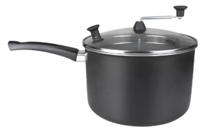 Panela de Pipoca Profissional RL 4L Antiaderente Tampa de Vidro Preto