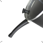 Panela de Pipoca Profissional RL 4L Antiaderente Tampa de Vidro Preto