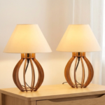 Kit 2 unidades Abajur La Finesse Cupula – Luminária Para Decoração Quarto e Sala