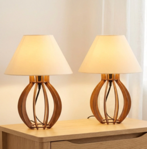 Kit 2 unidades Abajur La Finesse Cupula – Luminária Para Decoração Quarto e Sala