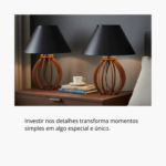 Kit 2 unidades Abajur La Finesse Cupula – Luminária Para Decoração Quarto e Sala