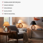 Kit 2 unidades Abajur La Finesse Cupula – Luminária Para Decoração Quarto e Sala
