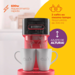 Cafeteira Elétrica Vermelha E Preta Cadence 127v ou 220v Single Up Caf230