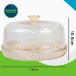 Kit Boleira Alta + Queijeira + Jarra 2 Litros + Manteigueira + Açucareiro Em Acrílico Resistente