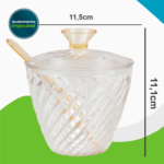 Kit Boleira Alta + Queijeira + Jarra 2 Litros + Manteigueira + Açucareiro Em Acrílico Resistente