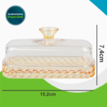 Kit Boleira Alta + Queijeira + Jarra 2 Litros + Manteigueira + Açucareiro Em Acrílico Resistente
