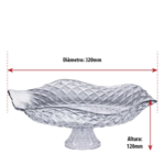 Fruteira Saladeira Vidro Pé Gourmet Cozinha Mesa Jantar Buffet Decoração Centro Mesa Vidro Ruvolo